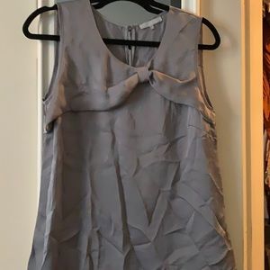 Silk sleeveless top in gray size M